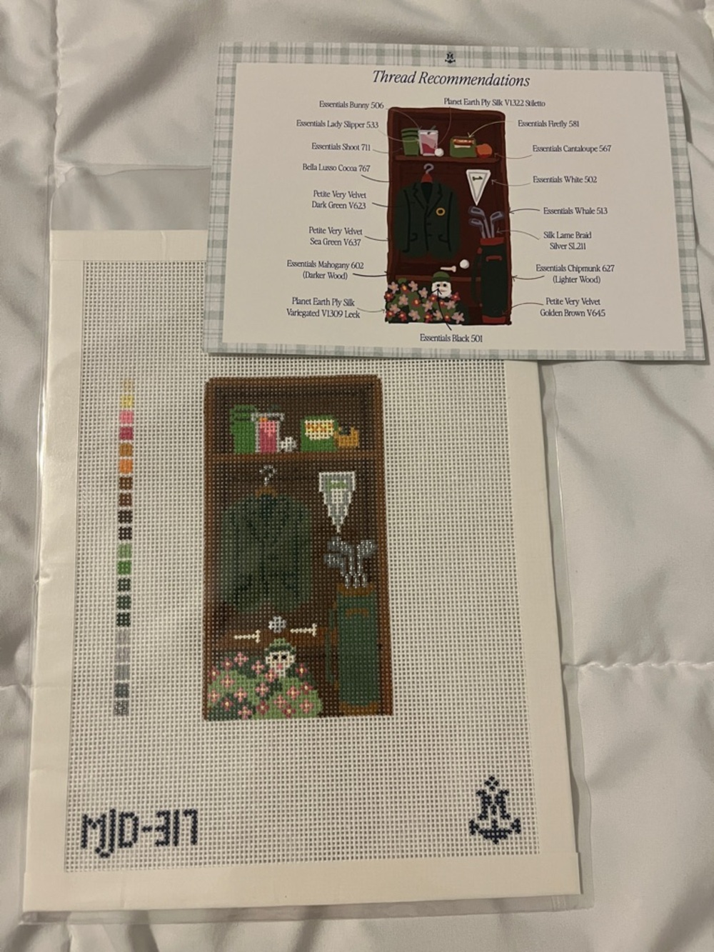 Morgan Julia Designs Caddy Locker Needlepoint Canvas